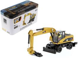 Diecast Masters - CAT Caterpillar M318D Wheeled Excavator with Operator "High Line" Series 1/87 (HO) Scale Diecast - Yellow