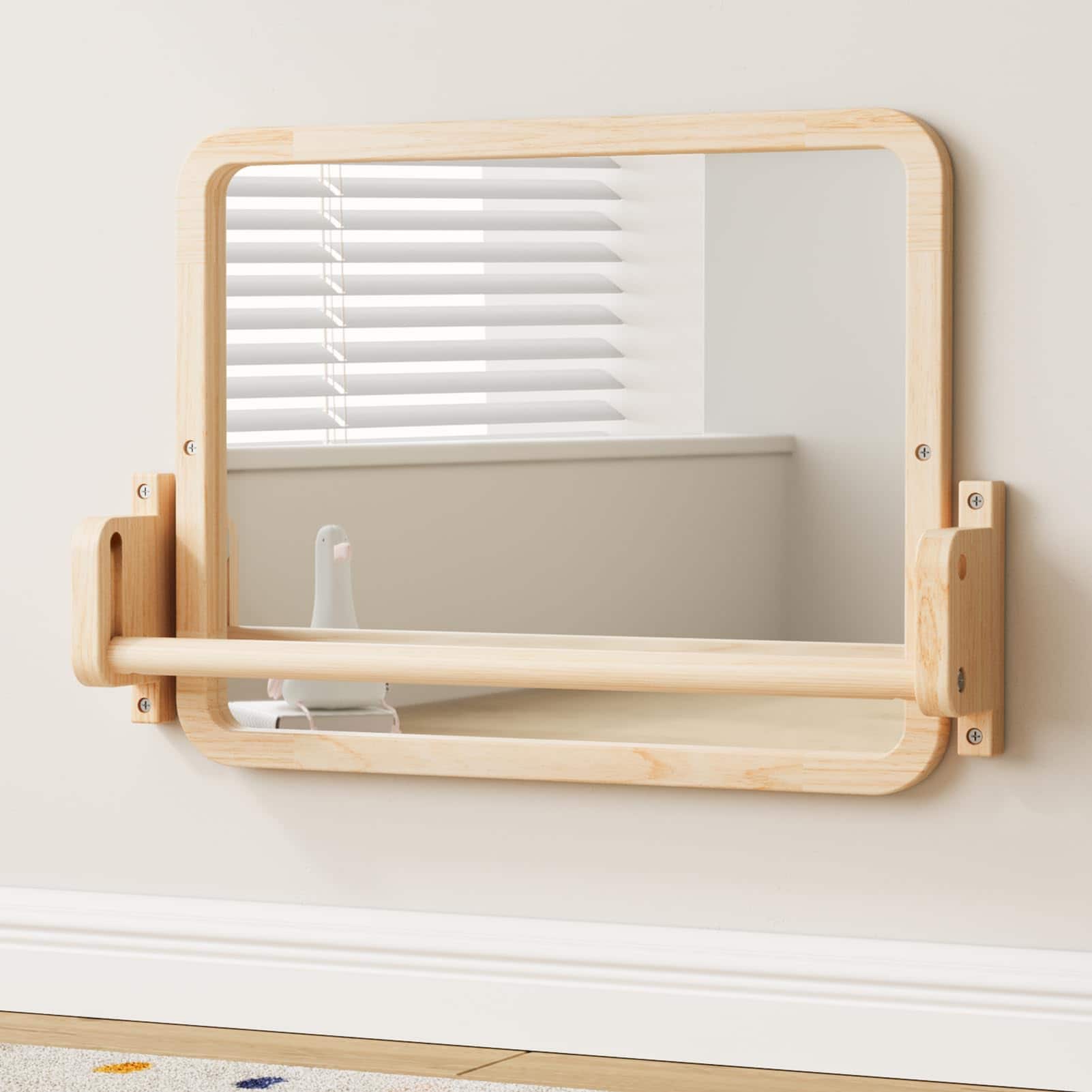 Pacoar Cade - in Pull Up Learning For Months Mirrors Wood Furniture Classroom - Montessori Mirror with Bar
