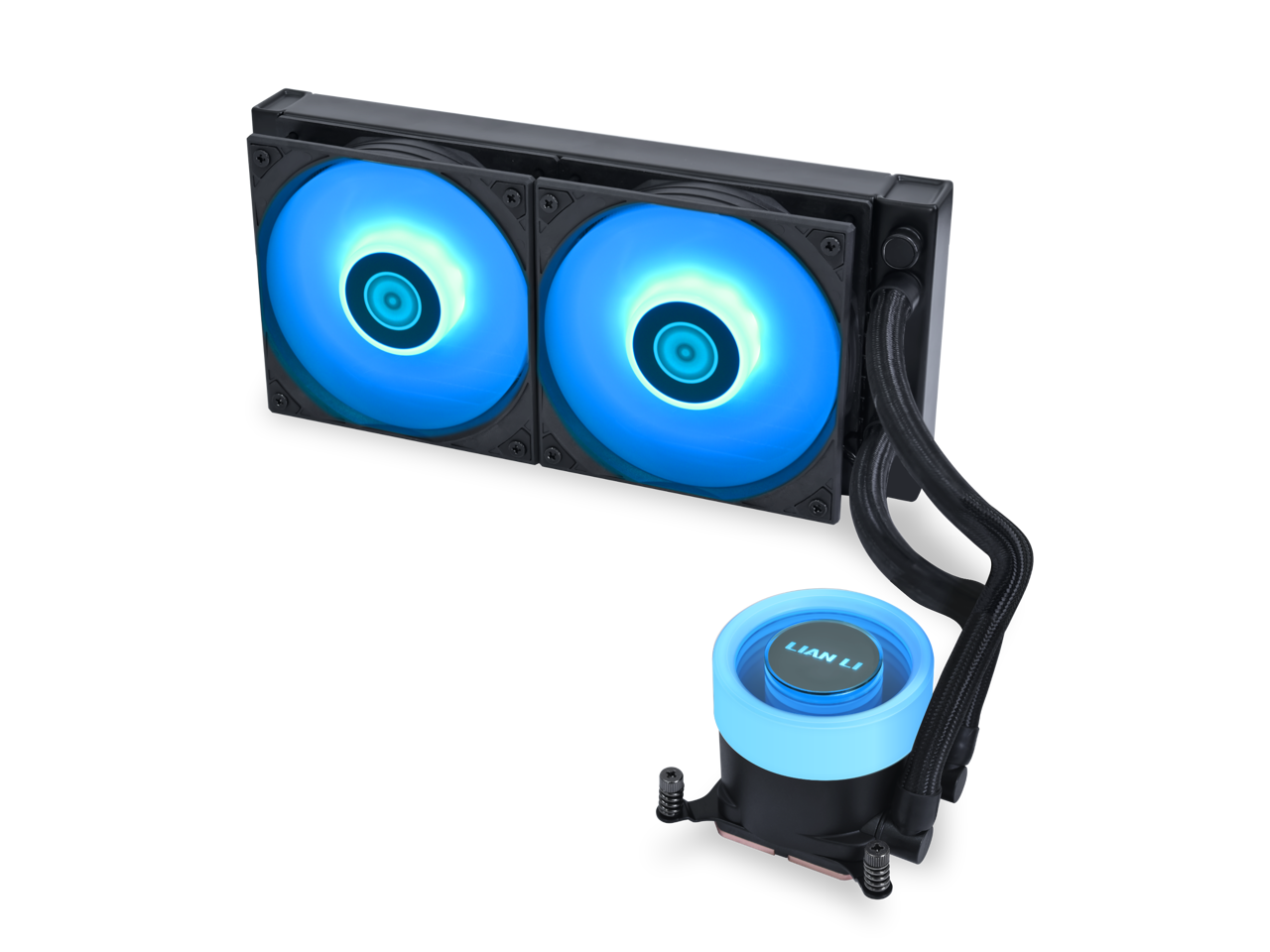 Lian Li - Galahad II Lite 240mm AIO CPU Cooler, Fans, ARGB Pump, Low Noise, Switchable Lid (GA2L24RB) - RGB