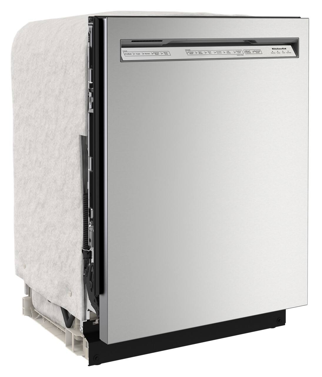 Alt View 1. KitchenAid - 24" Front Control Built-in Stainless Steel Tub Dishwasher with 3rd Rack, 40+ Total Wash Jets, 41 dBA - PrintShield Stainless.