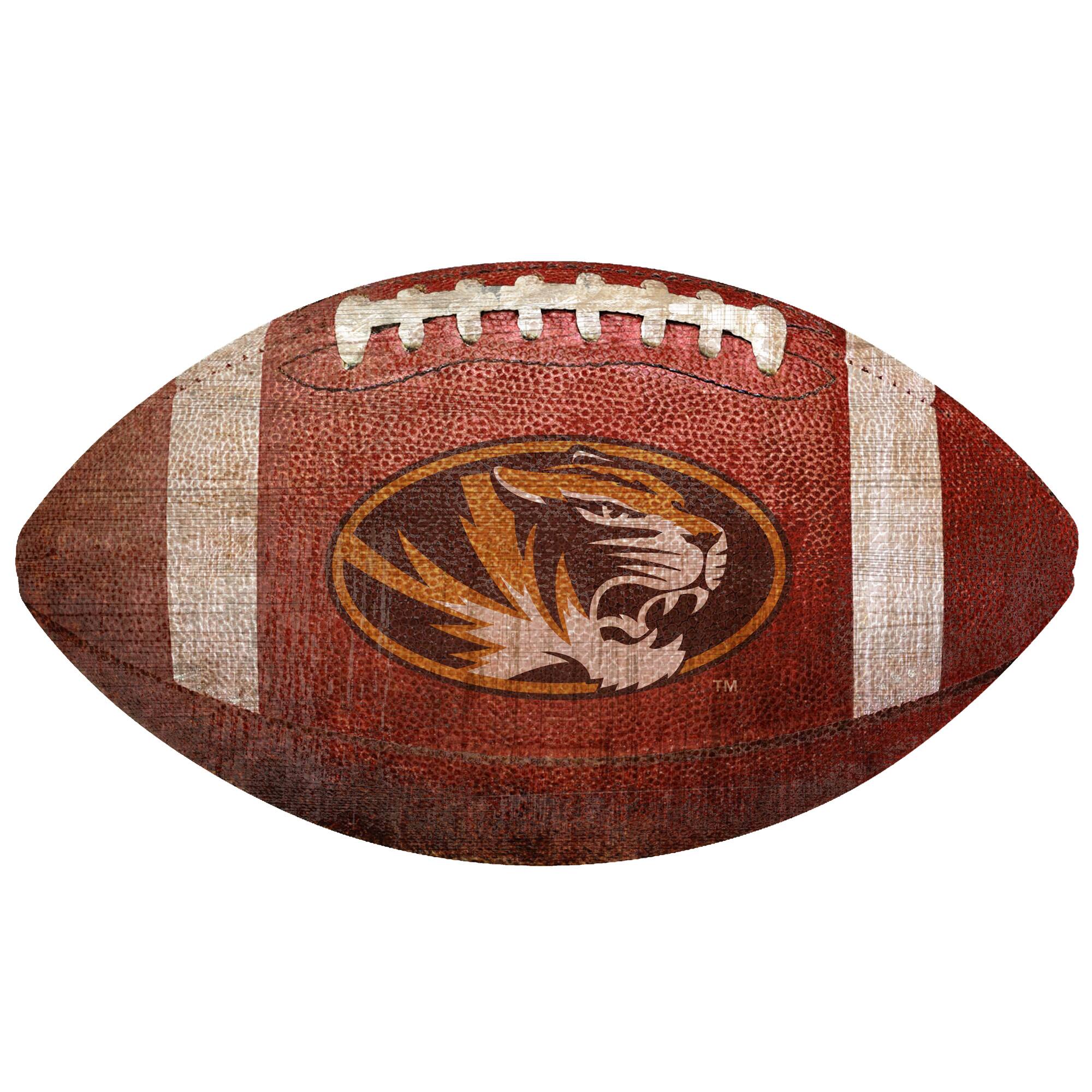 Missouri Tigers 12'' Football Sign
