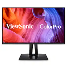 Front. ViewSonic - ColorPro DFS VP275-4K 27" LCD 4K UHD Monitor (HDMI, DP, USB-C) - Black.