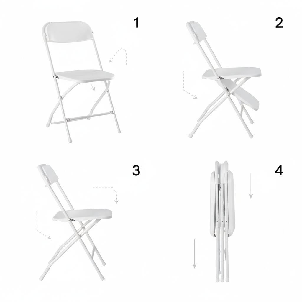 Alt View 6. AOITUN - Folding Chair 4 Pack White - Portable & Comfortable Foldable Chairs for Daily Use - White.