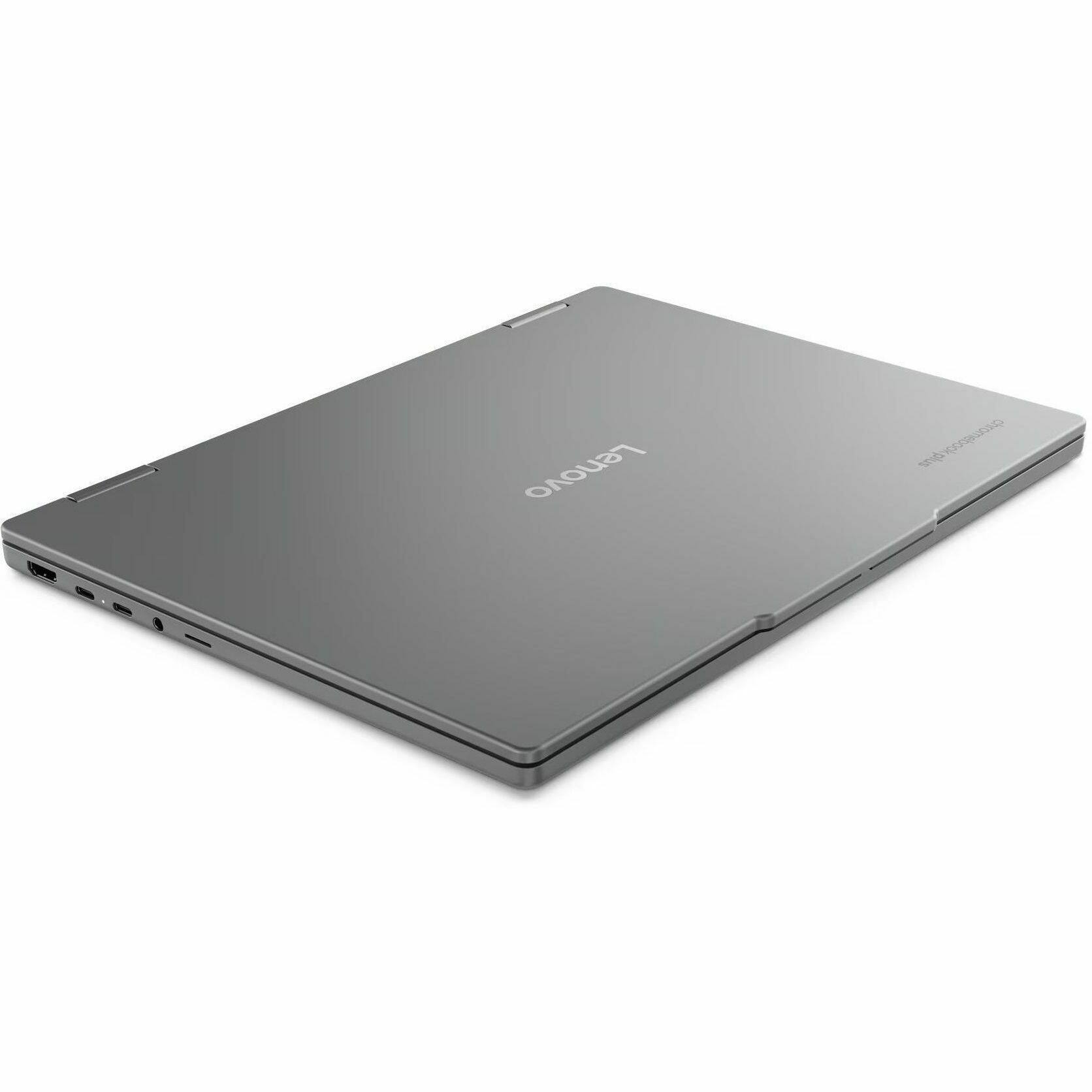 Alt View 5. Lenovo - Lenovo Chromebook Plus 14IRU10 83LL001VUS 14" Touchscreen Convertible 2 in 1 Chromebook - WUXGA - 60 Hz - Intel Core 5 1 - Luna Gray.