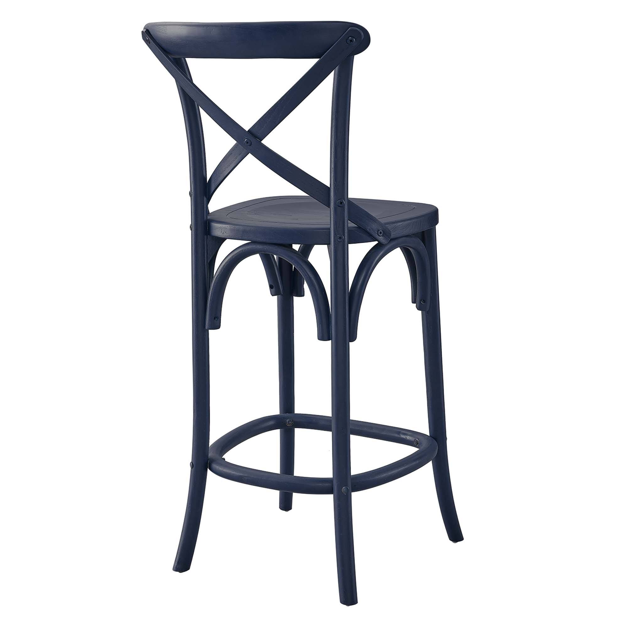 Back. Modway - Gear Counter Stool by Modway - Blue.
