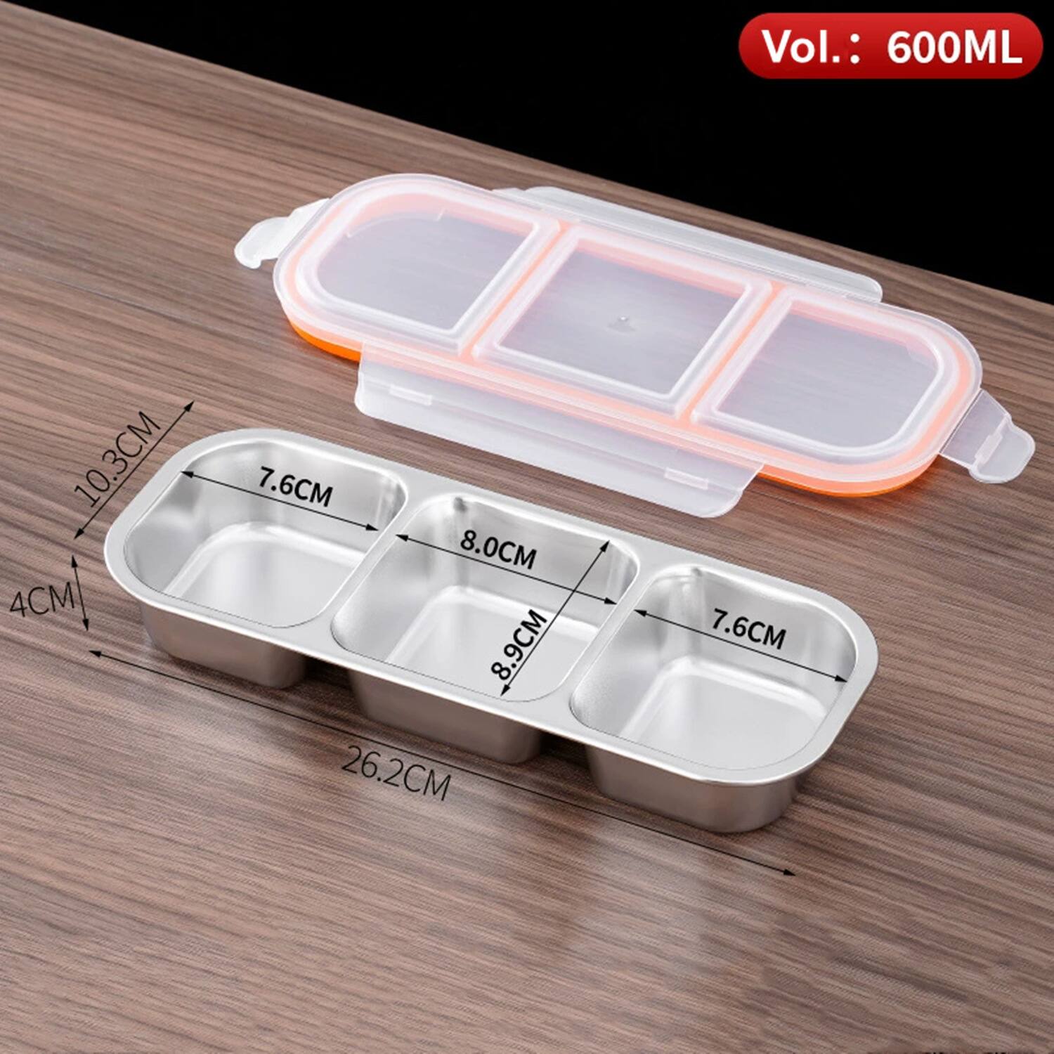 Vol.: 600ML  
Dimensions: 10.3CM x 4CM x 7.6CM x 8.0CM x 8.9CM x 26.2CM x 7.6CM