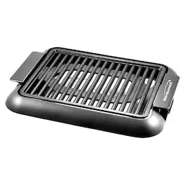 Brentwood - 12.6 Inch x 10 Inch Electric Smokeless Indoor Grill with Ceramic Non-Stick Surface - Black