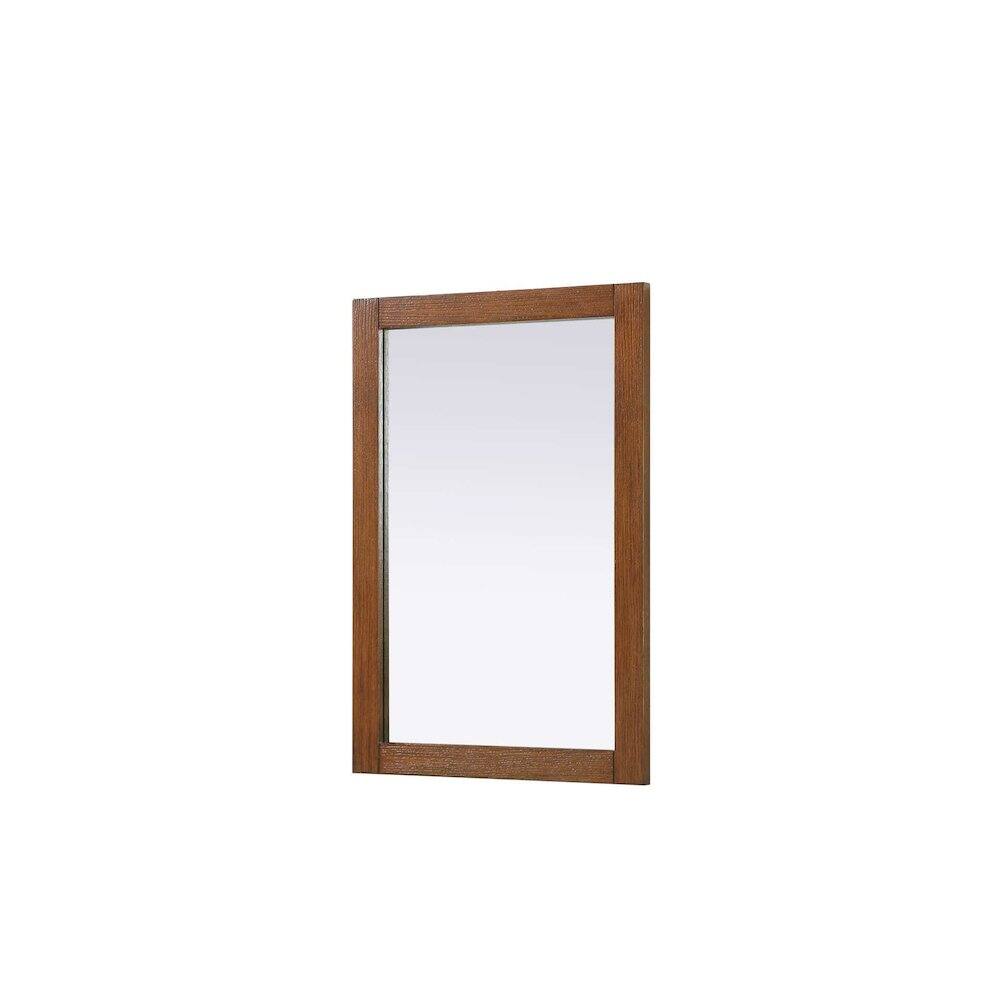 Alt View 2. Elegant Kitchen and Bath - Noah Wooden Rectangle Mirror 22 x 32 in Brandy Walnut - Brandy Walnut.