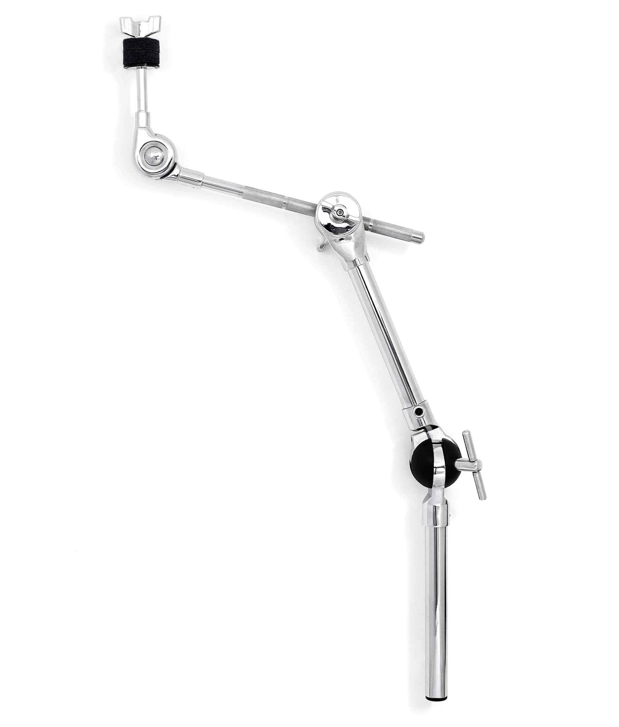 Front. Gibraltar Hardware - Ultra Adjust Cymbal Boom Arm, with 360 Degree Ball Joint and Hideaway Boom Rod, Low Profile Drum Hardware Mount.