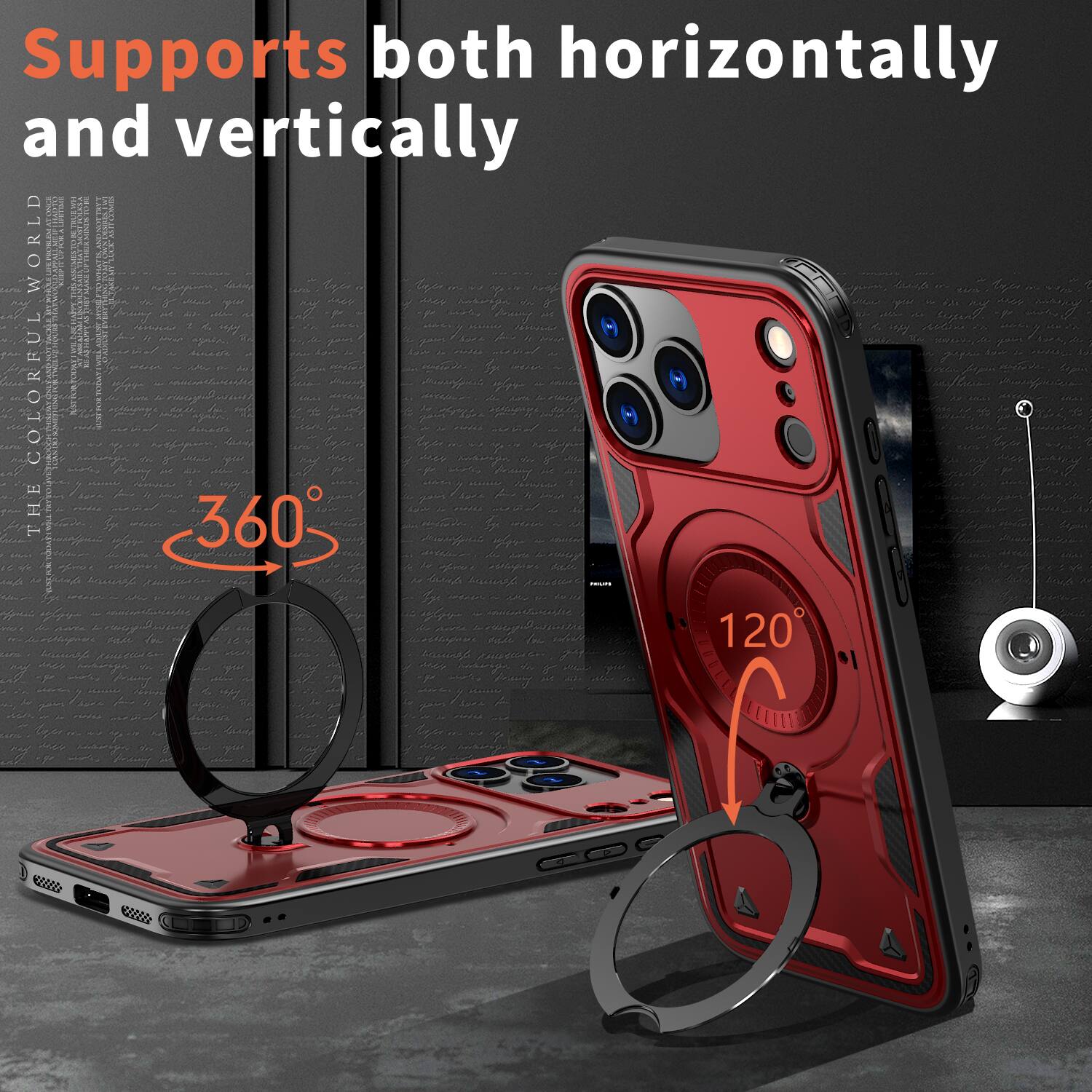 Supports both horizontally and vertically