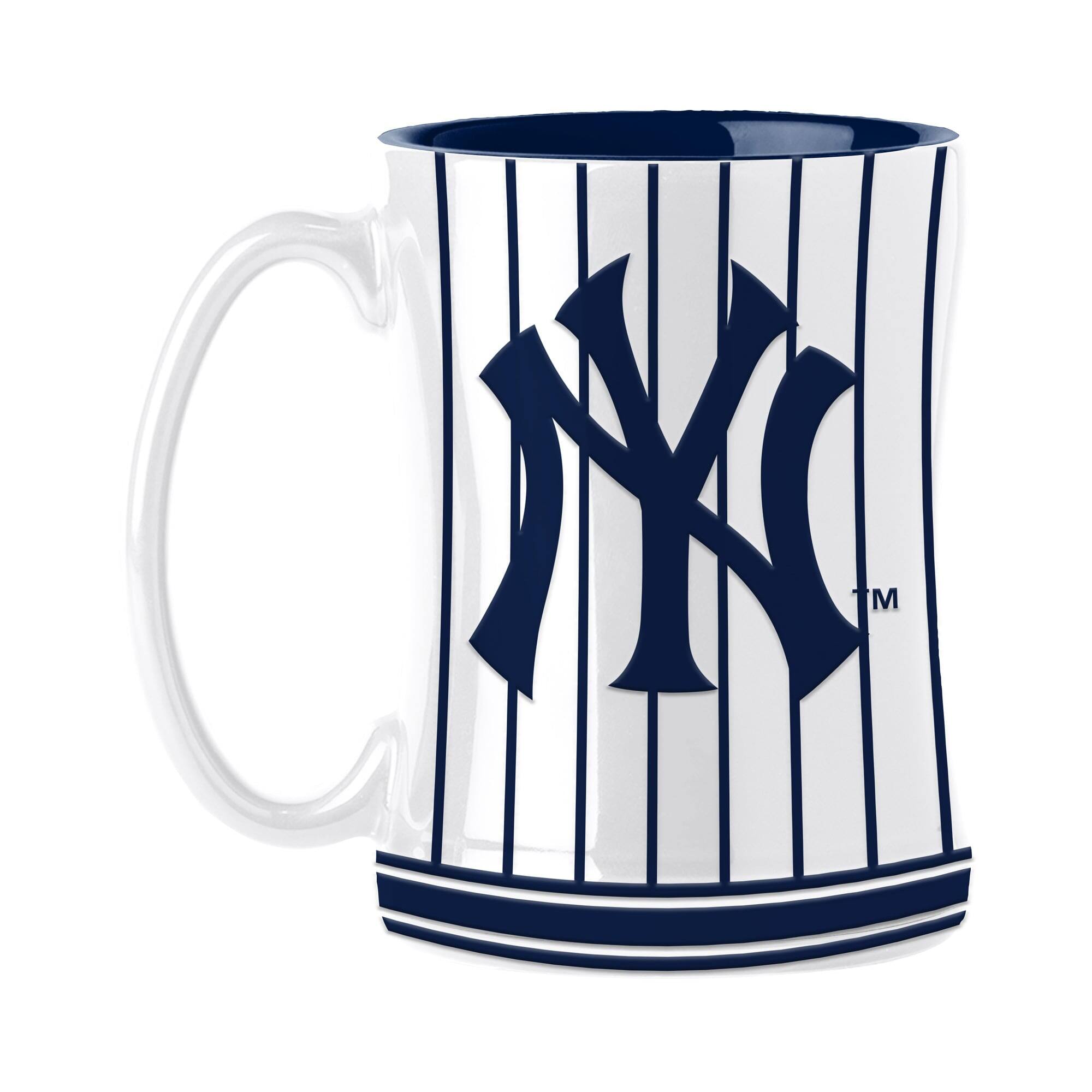 Logo Brands - New York Yankees 14oz. Pinstripe Relief Mug - Multicolor