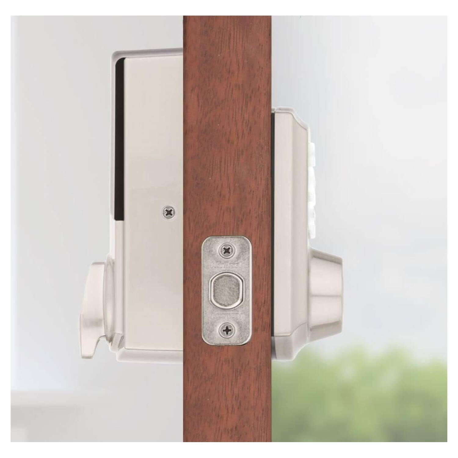 Alt View 3. Kwikset - Home Connect 620 Smart Lock Deadbolt with Z-Wave Technology 98690-001 - Satin Nickel.