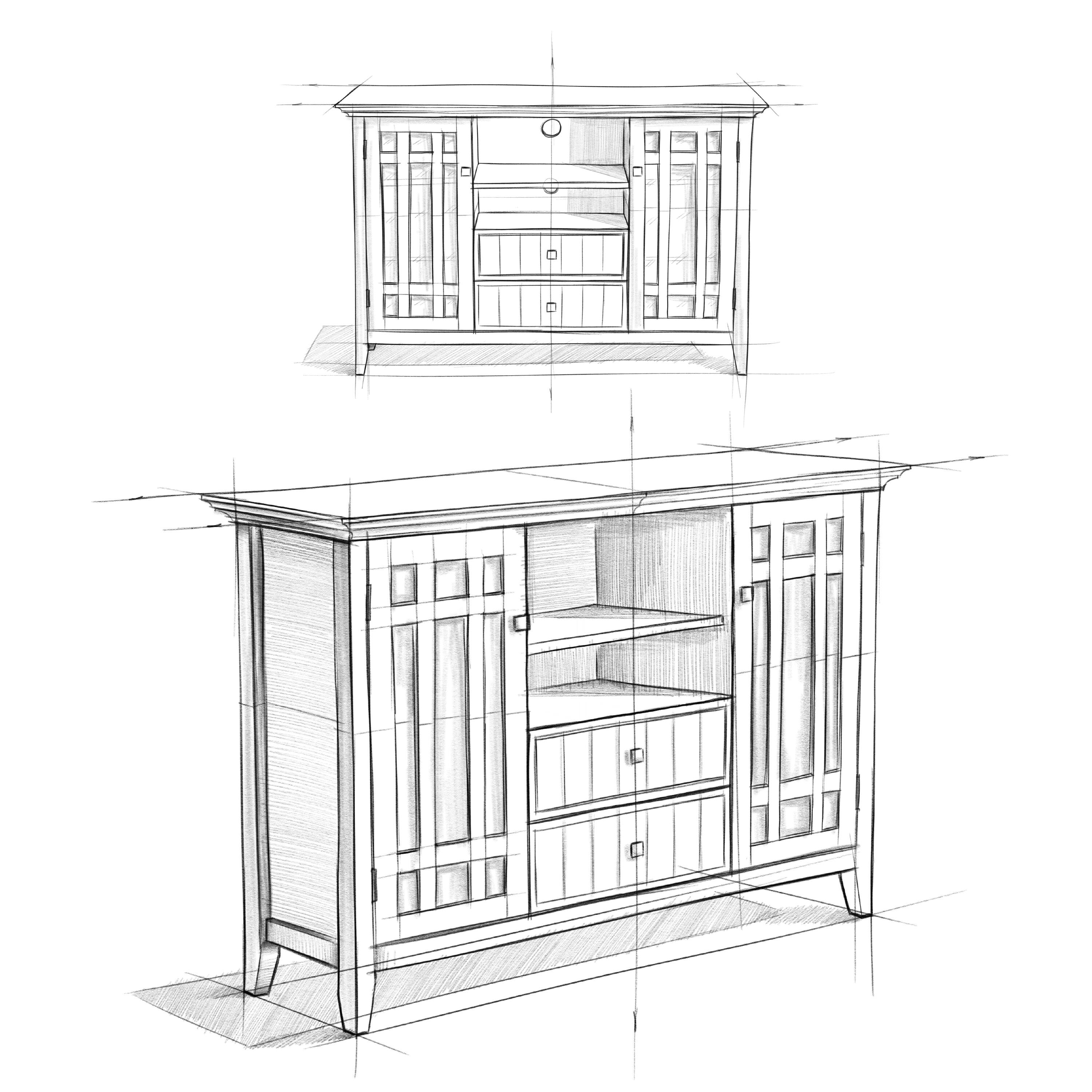 Left. Simpli Home - Bedford SOLID WOOD 53 inch Wide Transitional TV Media Stand in Dark Tobacco Brown For TVs up to 60 inches - Dark Tobacco Brown.