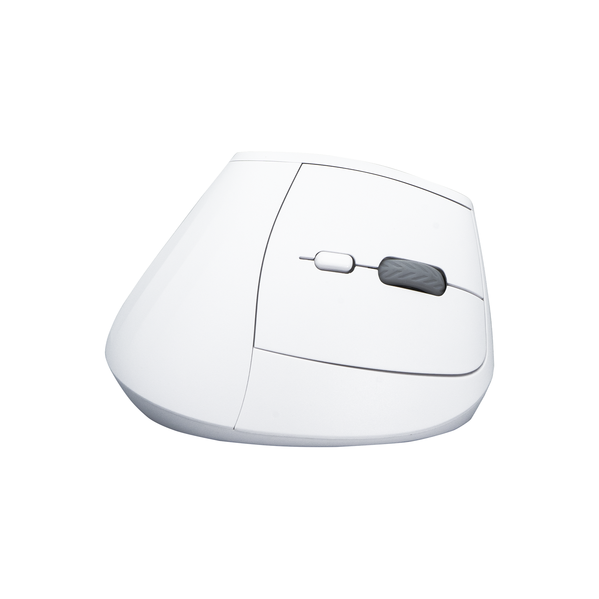 Left. J-Tech Digital - J-Tech Digital Vertical Wireless Ergonomic Mouse with 2.4G and Bluetooth Modes – Adjustable DPI (White) - White.