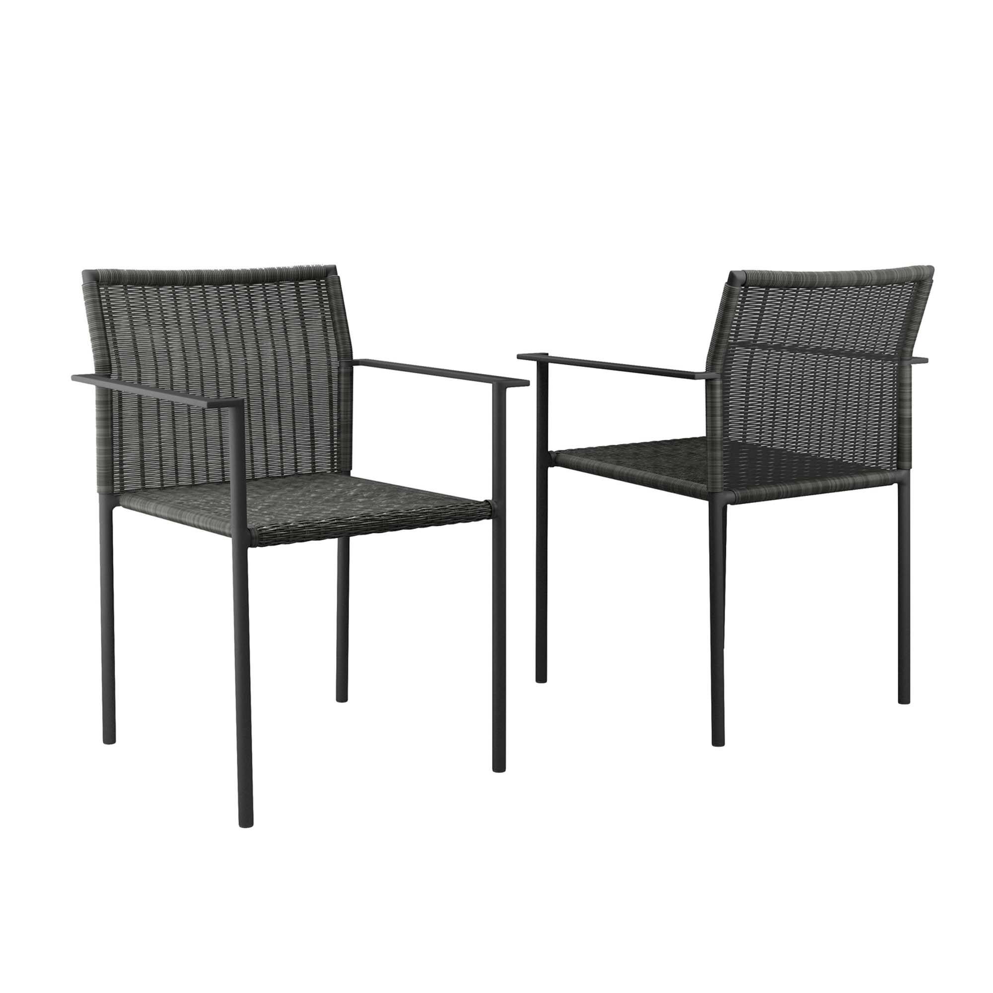 Angle. Modway - Lagoon Outdoor Patio Dining Armchairs Set of 2 by Modway - Charcoal.