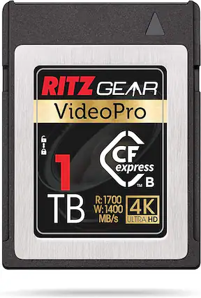 RITZ GEAR VideoPro CF 1 express TM R: 1700 W: 1400 4K ULTRA HD MB/s