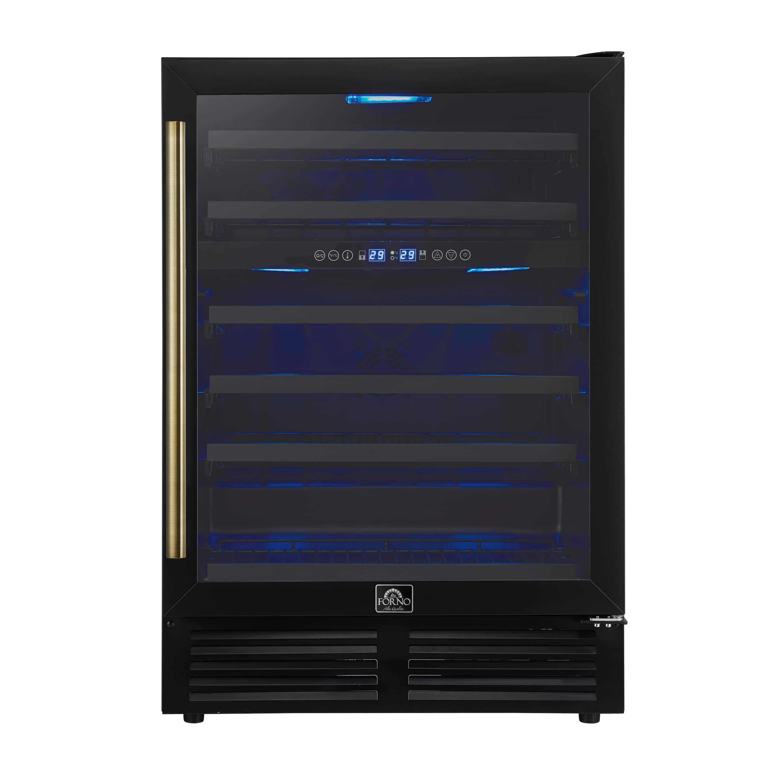 Forno Appliances - Bacchino 51-Bottle Convertible Dual Zone Wine Cooler - Black