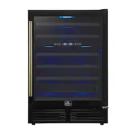Forno Appliances - Bacchino 51-Bottle Convertible Dual Zone Wine Cooler - Black