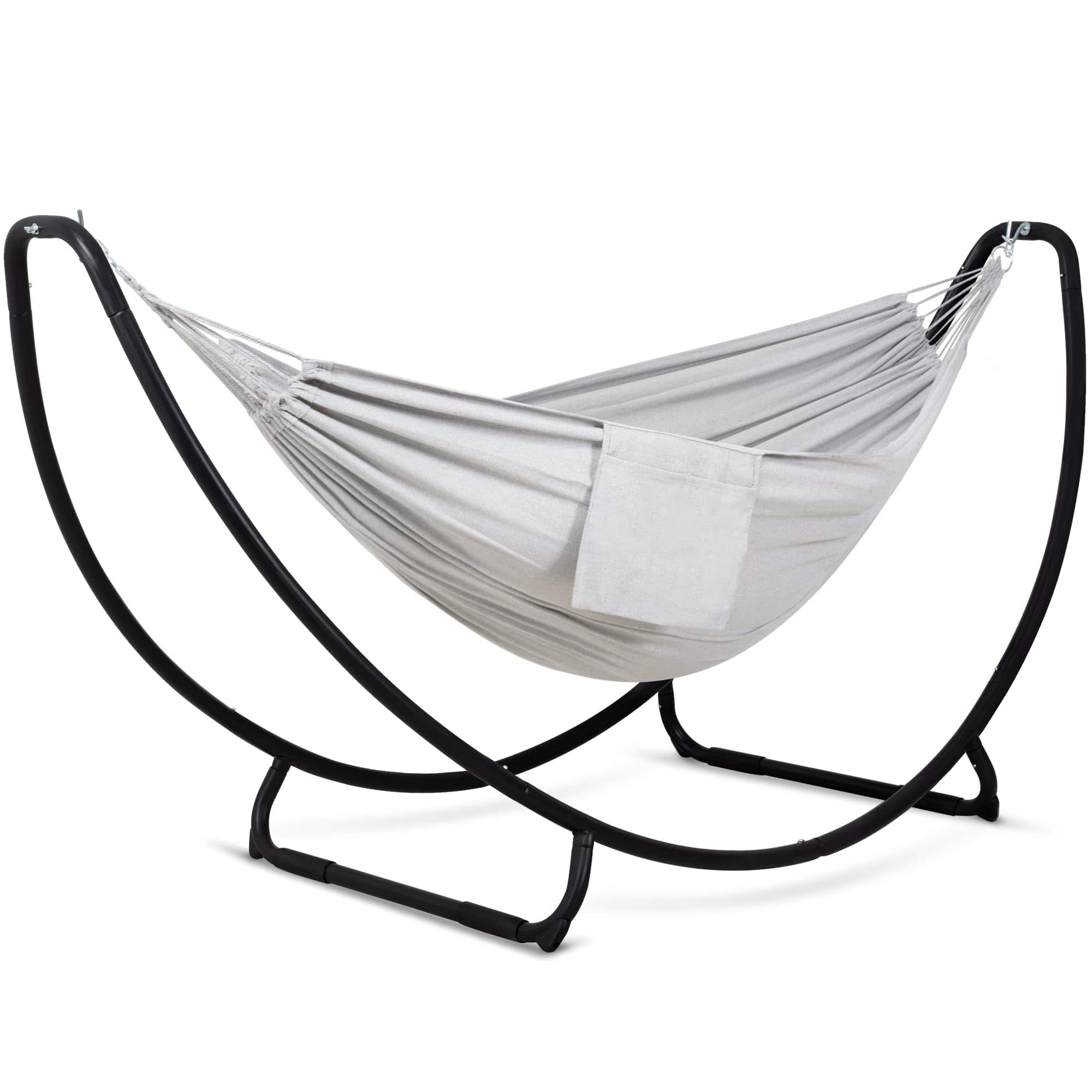 Front. JETRANSPORT - Portable Space Saving Hammock With Stand Two Person Included Pending Rainbow Stable Hammock Frame: SUNCREAT - Light Gray.