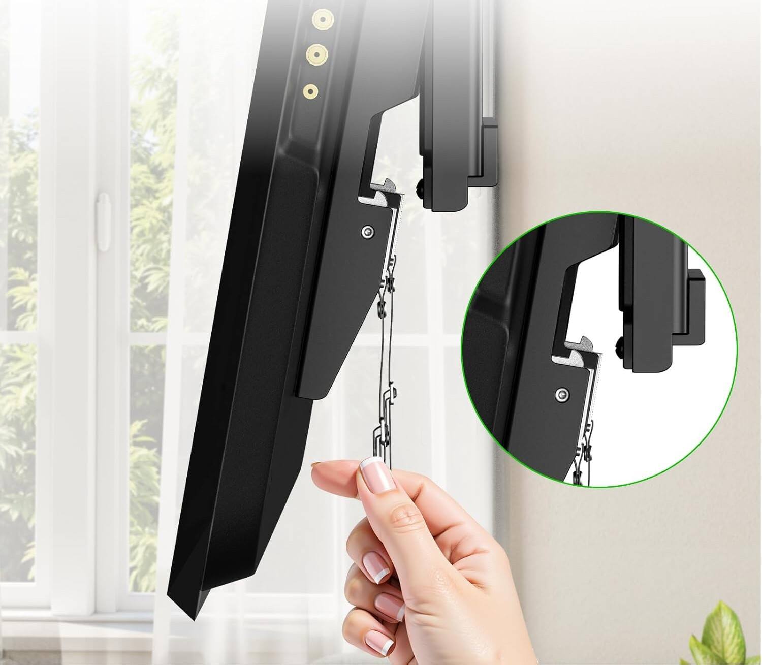 Alt View 3. FINEAK - Low Profile Fixed TV Mount for 42-90" Flat Screens - Black 42-86 inch.