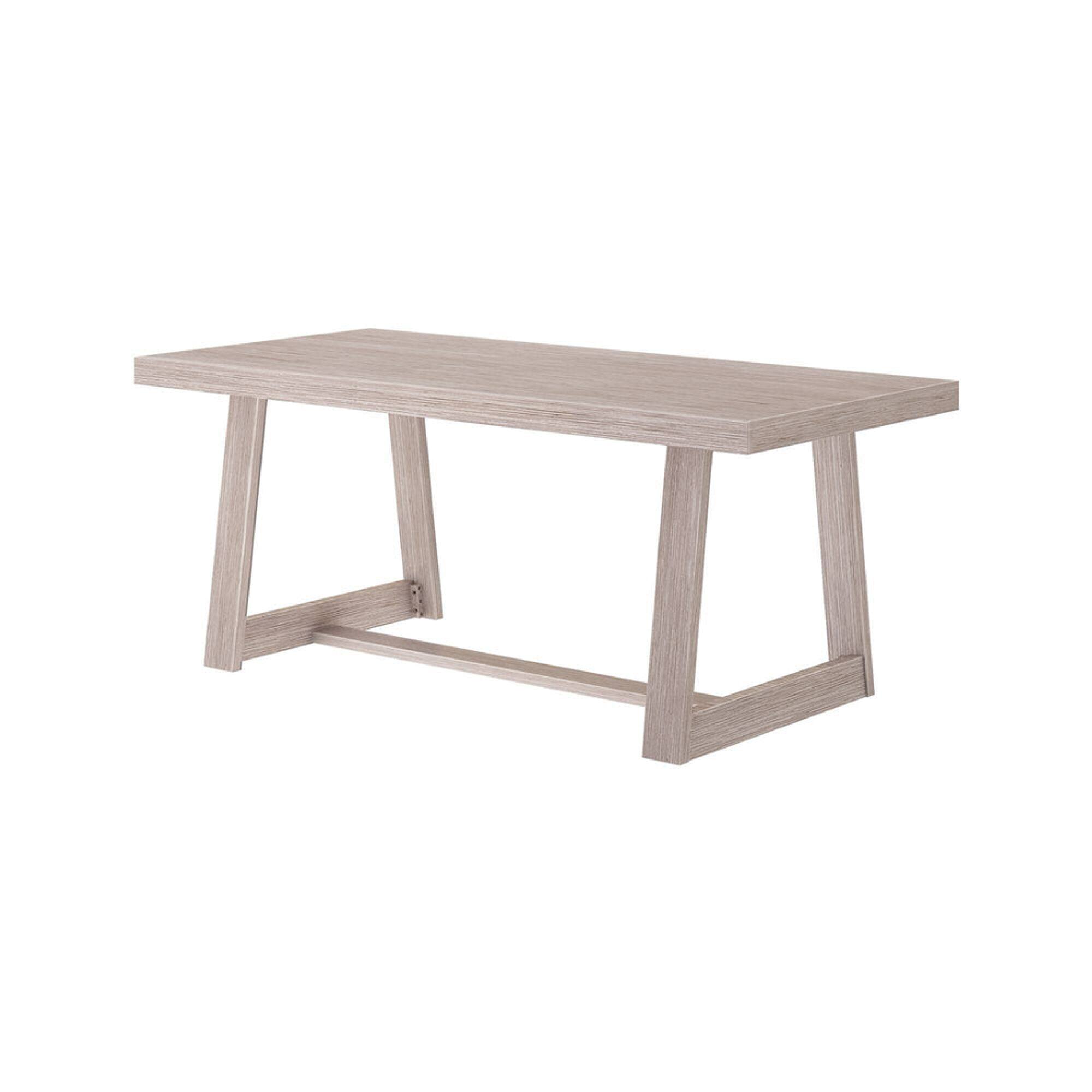 Alt View 4. Plank+Beam - Classic Rectangular Dining Room Table (72in / 1830mm), Seashell Wirebrush - Seashell Wirebrush.