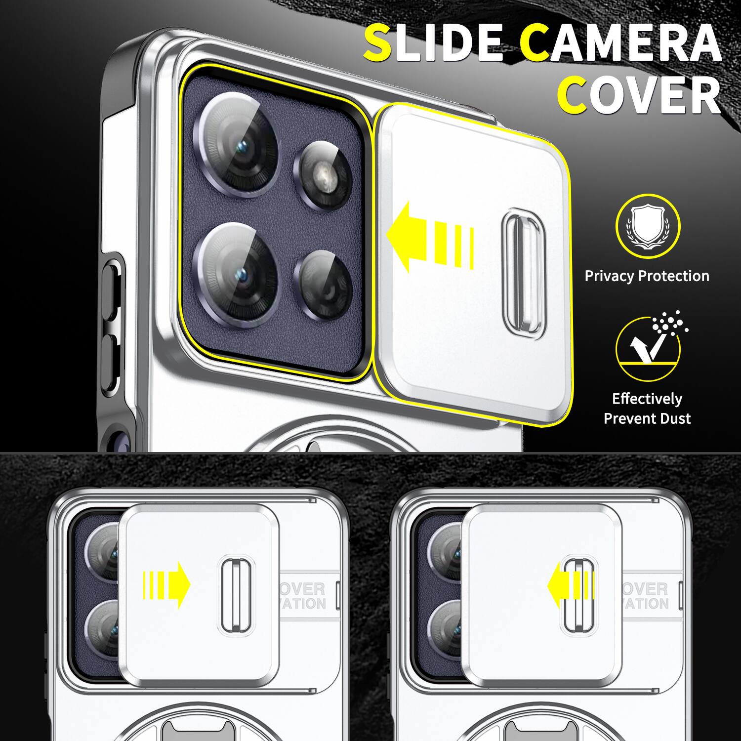 SLIDE CAMERA COVER

Privacy Protection
Effectively Prevent Dust