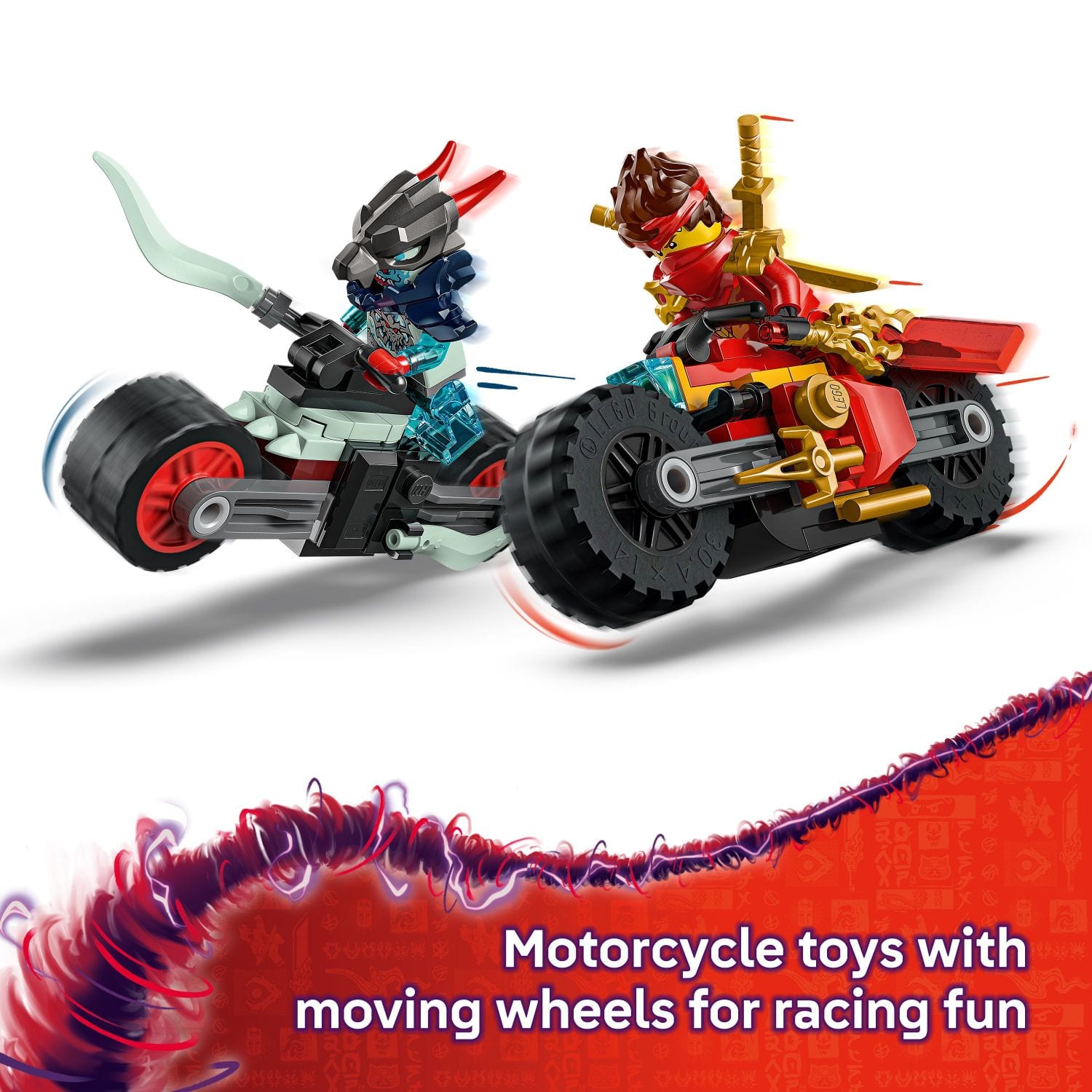 Brou 6 LL60 RA WIXVO 30.7 LEGO Motorcycle toys with moving wheels for racing fun