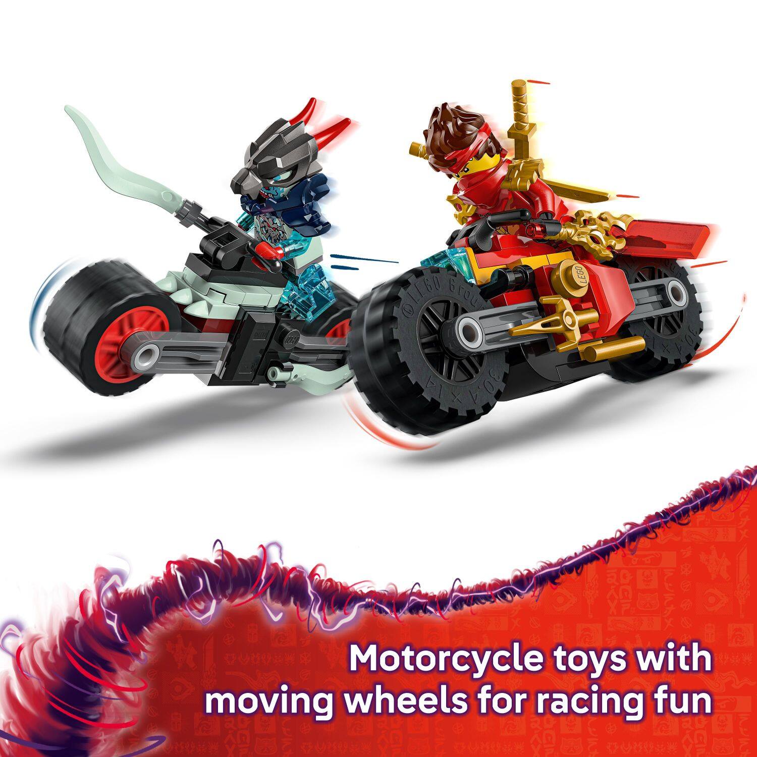 Brou 6 LL60 RA WIXVO 30.7 LEGO Motorcycle toys with moving wheels for racing fun