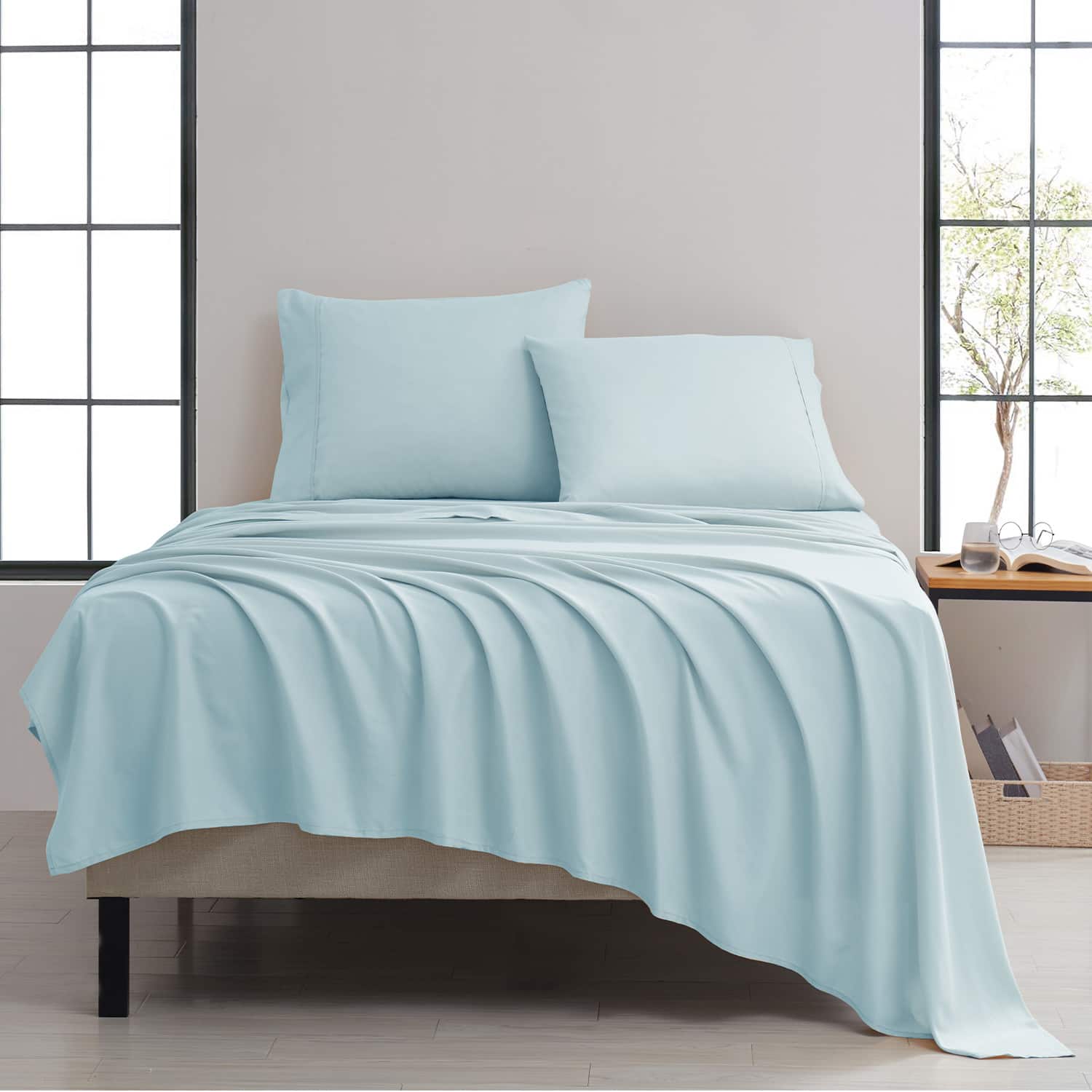 Kathy Ireland - Twill Weave Luxury 4-Piece Sheet Set - Aqua