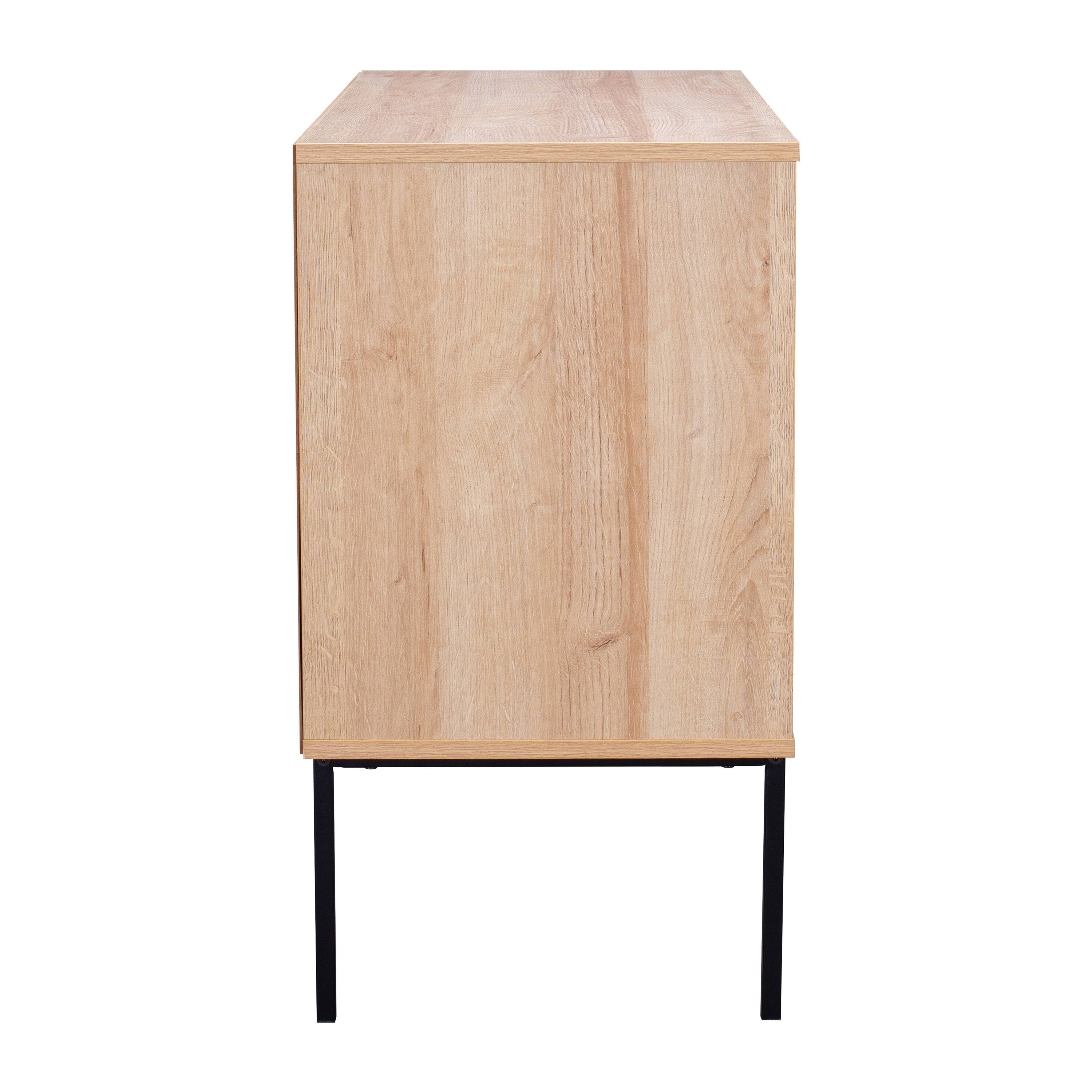 Alt View 18. CorLiving - CorLiving - Contemporary Curved Sideboard Buffet - Light Wood.