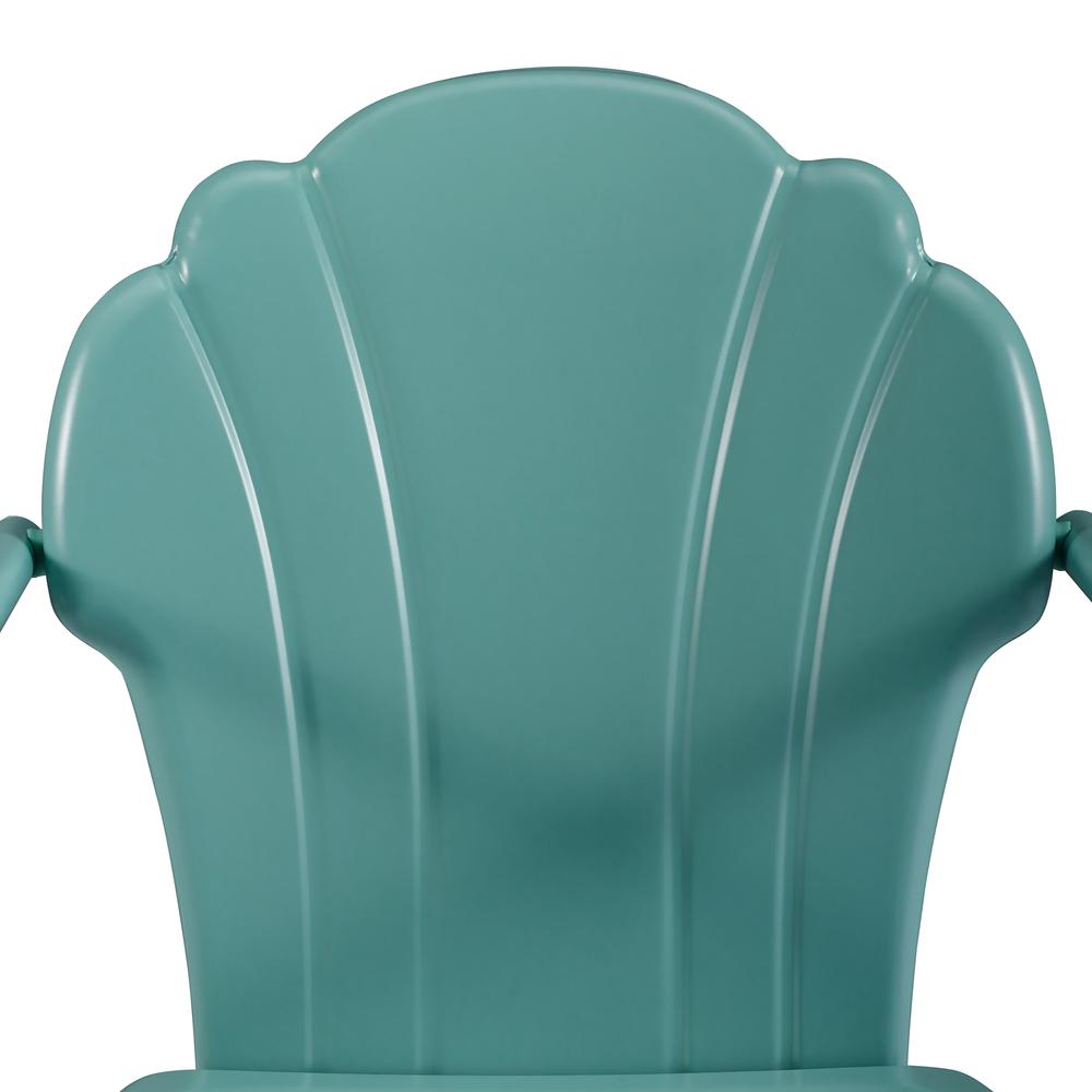 Alt View 2. Crosley Furniture - Tulip 3Pc Retro Outdoor Bistro Set - Bistro Table & 2 Chairs - Pastel Blue Satin.