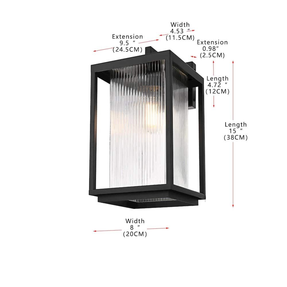 Elegant Lighting - Ludlow 8 Inch Outdoor Wall Sconce In - Black price history on PriceWatchPro