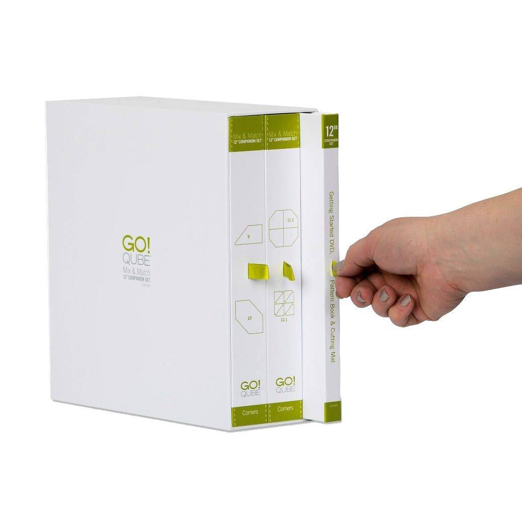 Vix & Match Ma 5 Match 2 COMPRNION ai 1 COPAMIN a1 12" COTENT - GO! QUBE Mix & Match T CONFANON I 1 1 S1 SI Getting Started DVD, Pattern Book  Cutting Mat GO! GO! QUSE QUBE Comers Comers