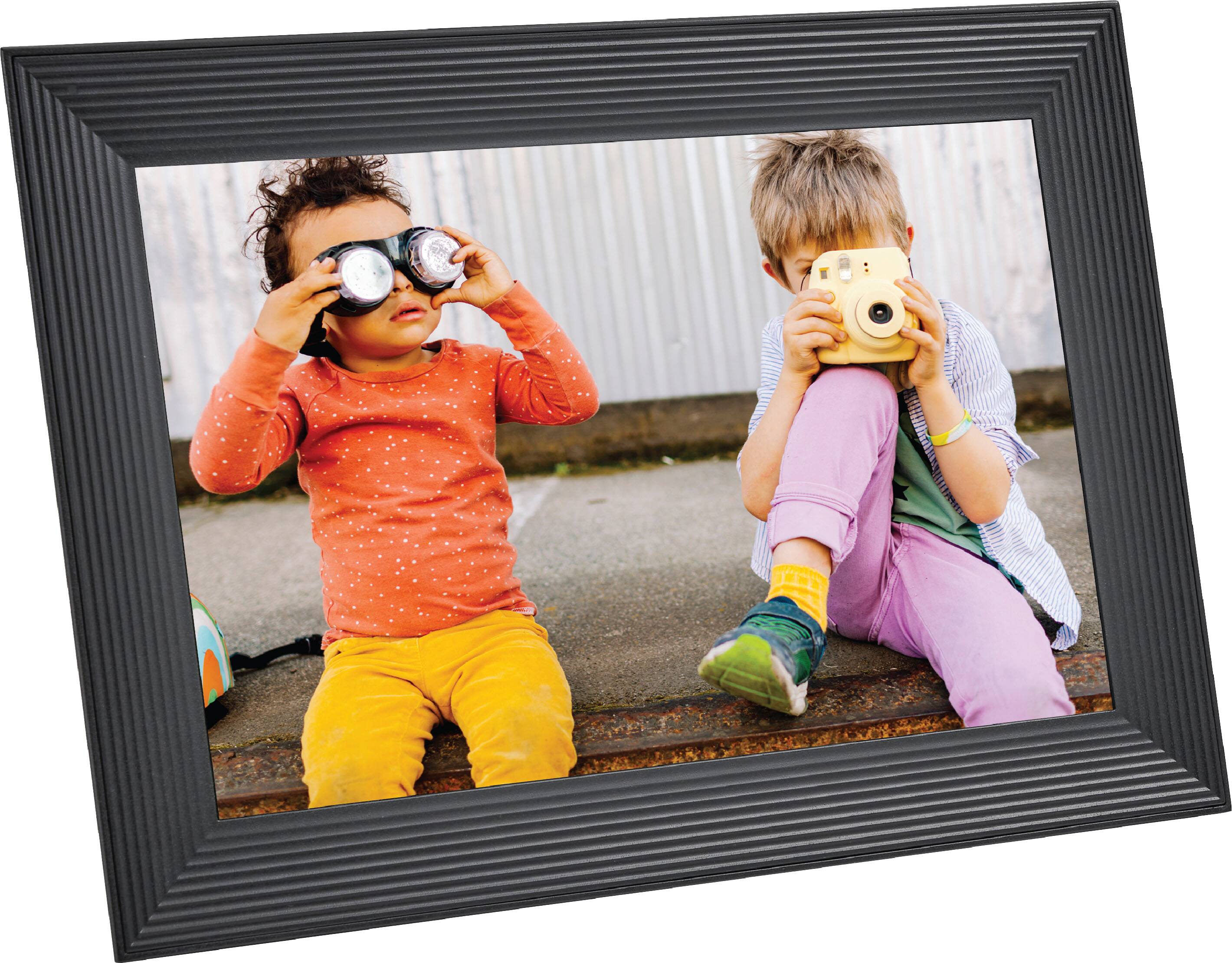 Angle. Aura Home - Aura Carver 10.1" Digital Wifi Photo Frame-Gravel - Gravel (Dark).