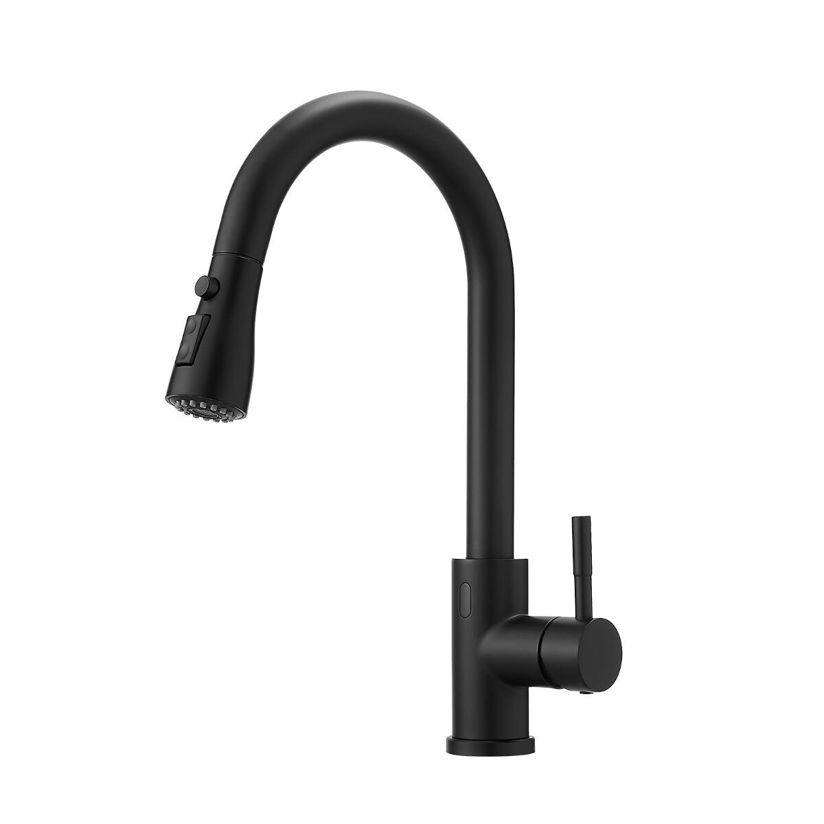 Alt View 4. Ropilly - Ropilly Touchless Kitchen Faucet Black Kitchen Sink Faucet with Pull Out Sprayer Motion Sensor Single Handle - Black.