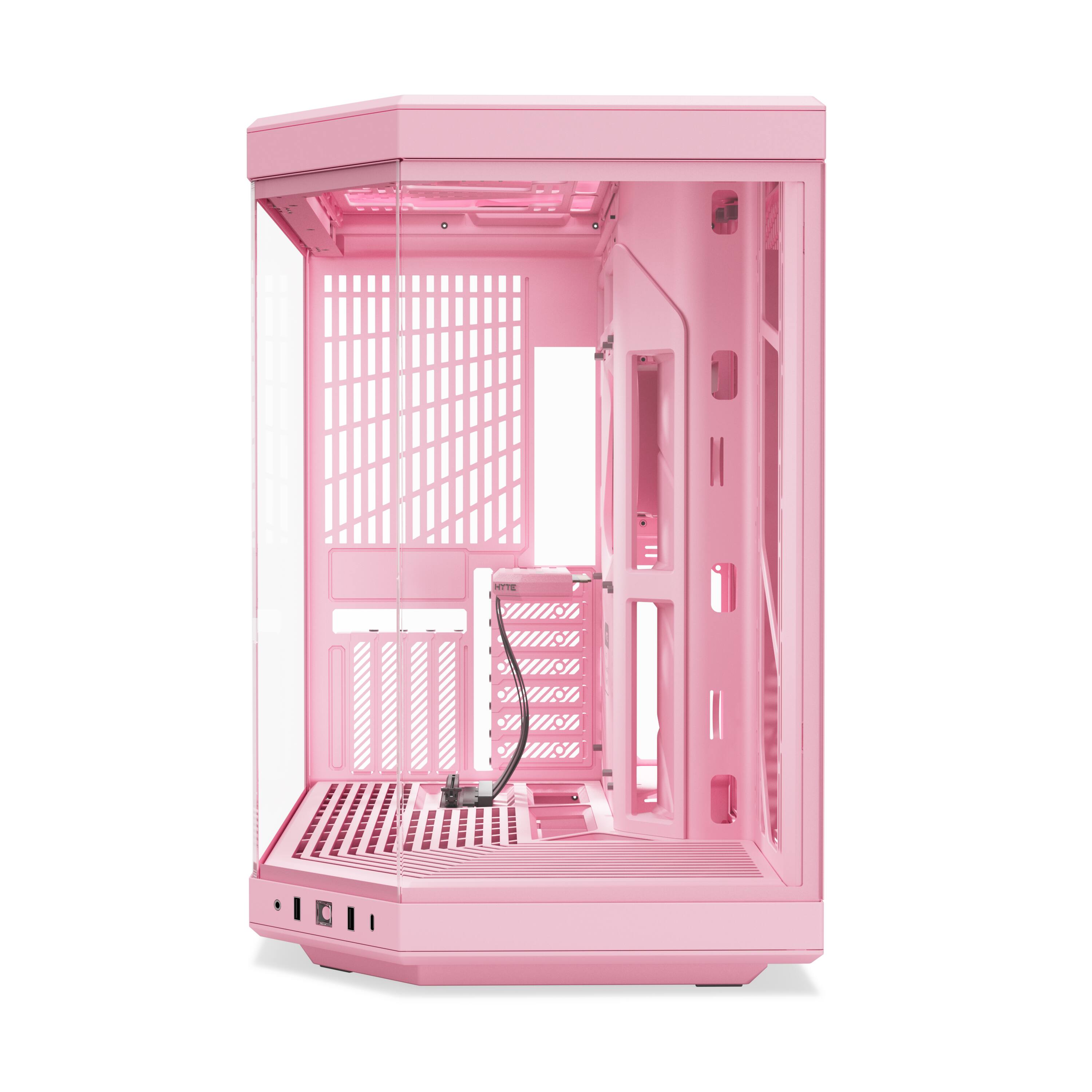 Alt View 11. HYTE - Y70 Mid-Tower ATX Gaming PC Desktop Case with Riser Cable - Strawberry Milk.