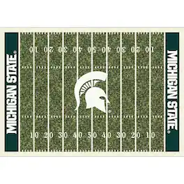 Imperial - Michigan State Spartans 5'4'' x 7'8'' Home Field Rug - Black