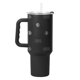 Logo Brands - Brooklyn Nets 40oz. Step and Repeat Powder Coat Tumbler - Black