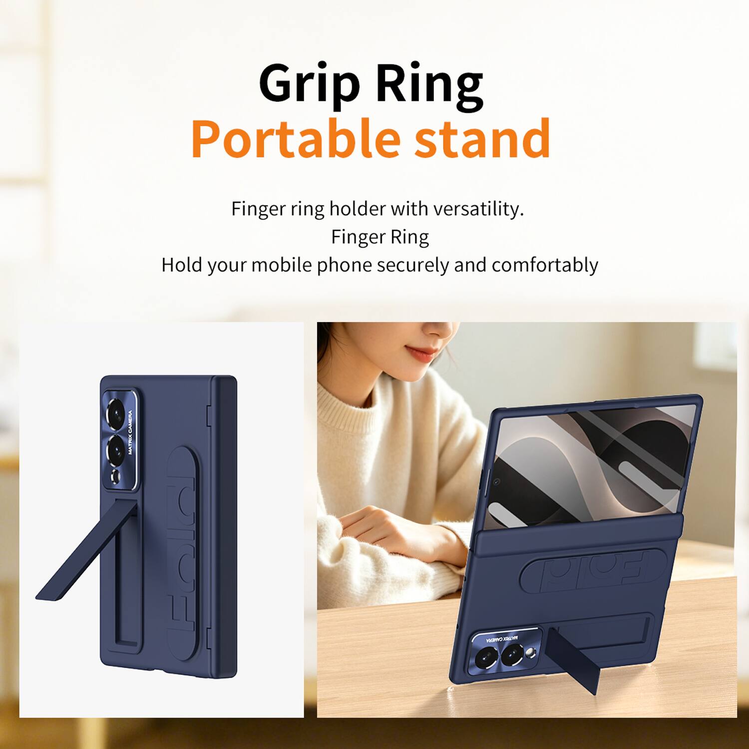 Grip Ring Portable stand

BAUERA MATRIA

Finger ring holder with versatility. Finger Ring Hold your mobile phone securely and comfortably