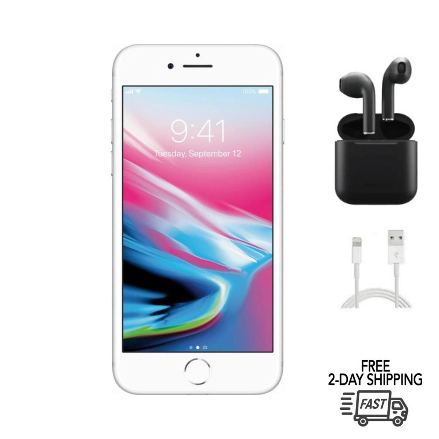 100%  
9:41  
Tuesday, September 12  

FREE 2-DAY SHIPPING  
FAST