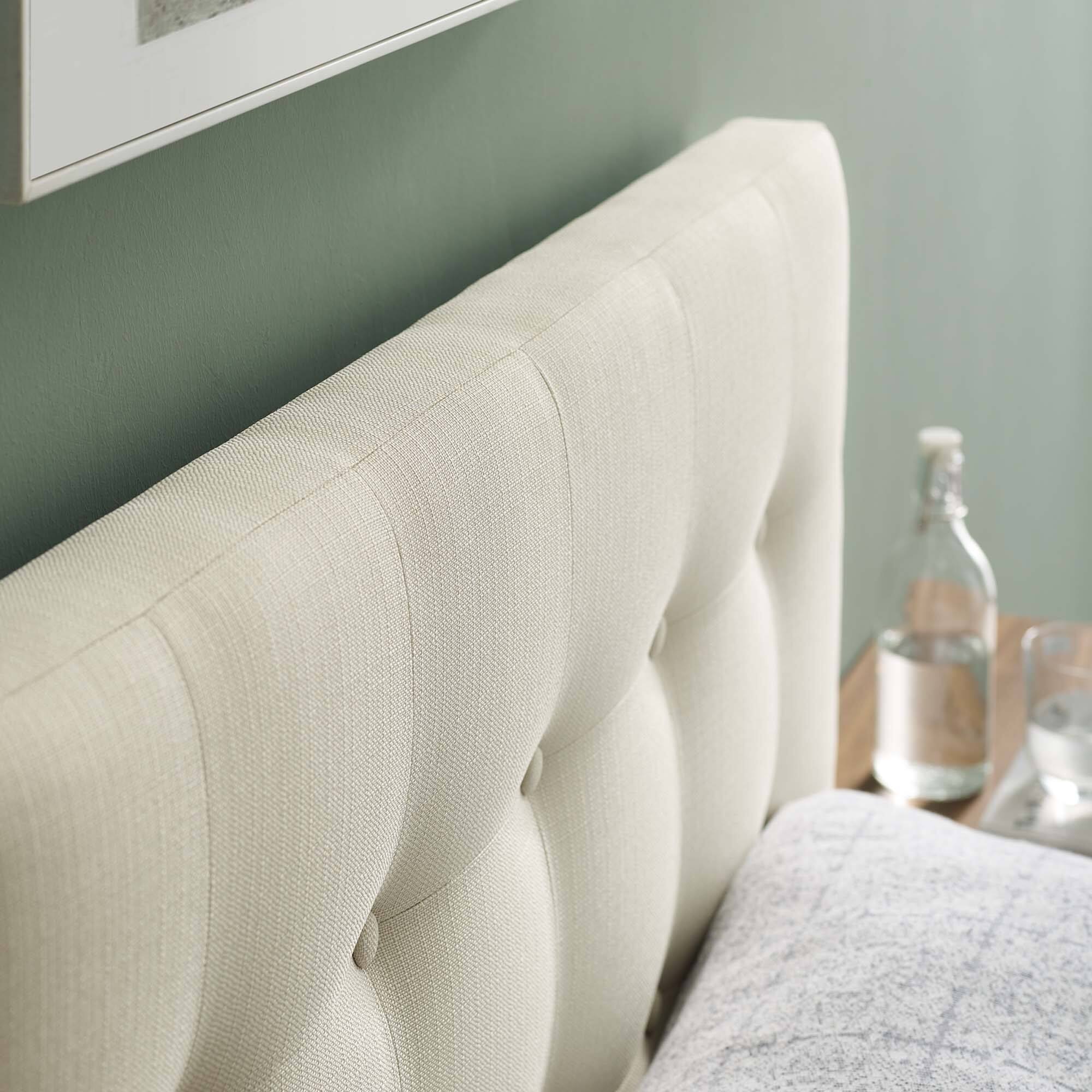 Alt View 4. Modway - Emily Upholstered Fabric Twin Headboard by Modway - White.