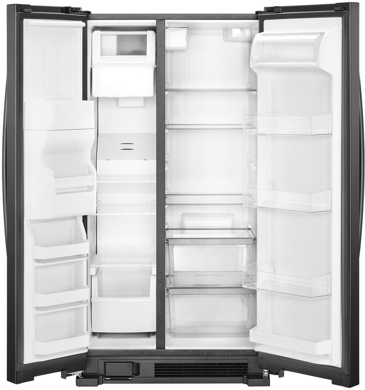 Alt View 1. Whirlpool - 24.6 Cu. Ft. Side-by-Side Refrigerator - Black.