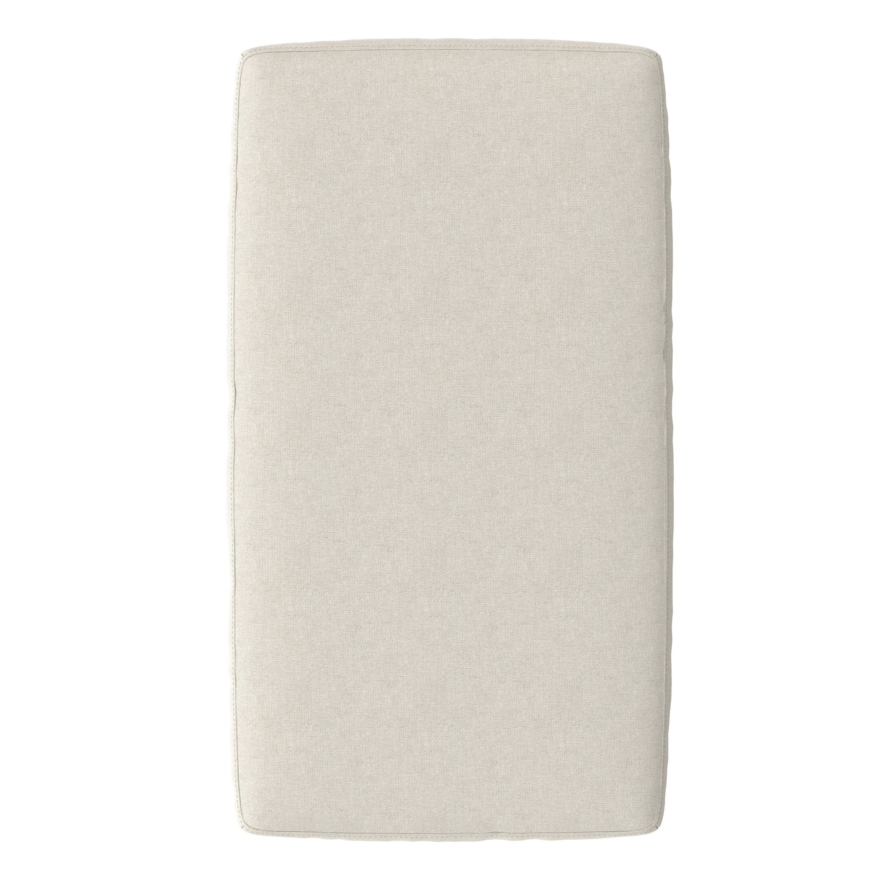 Back. Simpli Home - Ava Ottoman in Tightly Woven Performance Fabric - Cream.