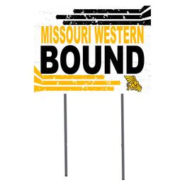 Jardine - Missouri Western State Griffons 18" x 24" Bound Yard Sign - White