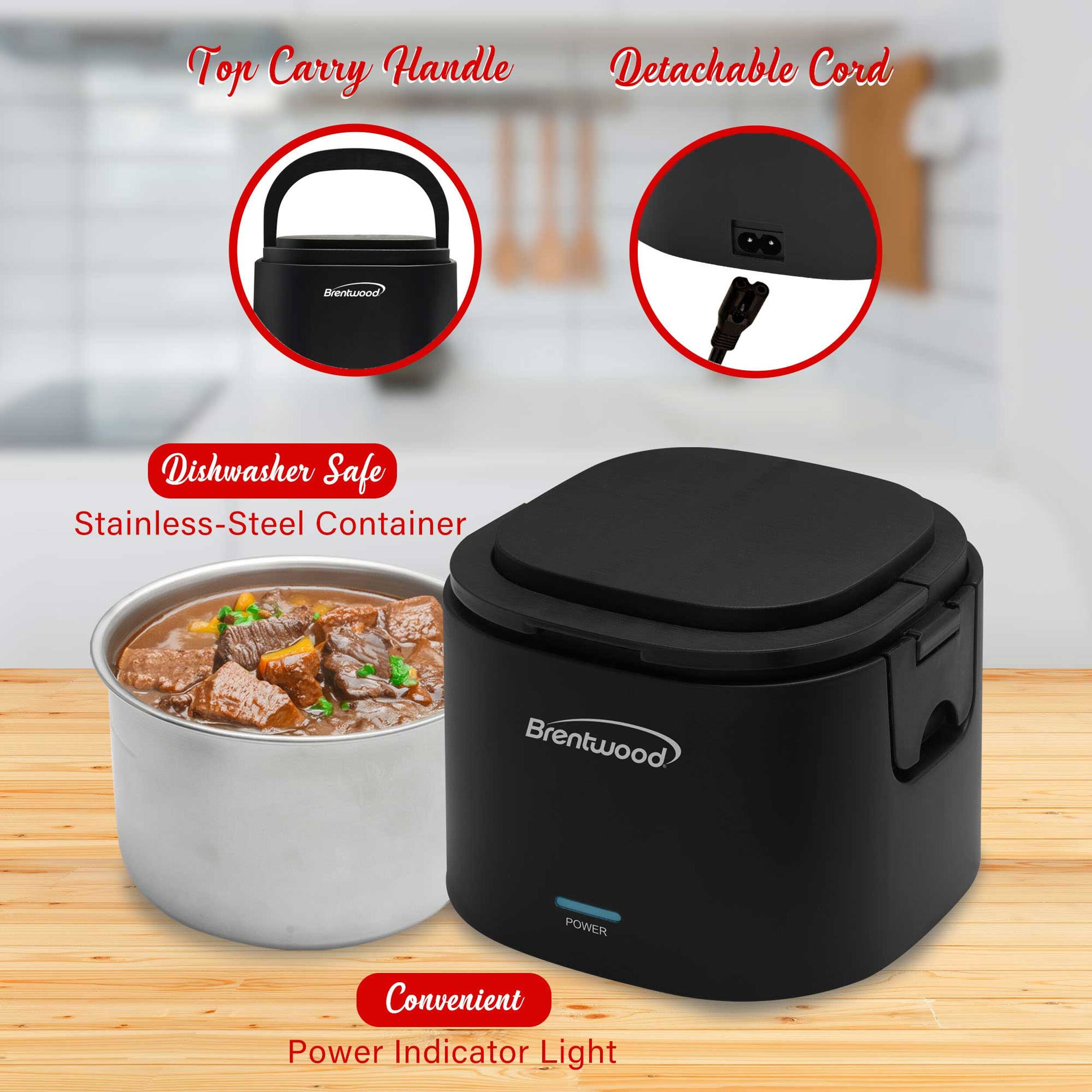 Top Carry Handle  
Detachable Cord  
Dishwasher Safe Stainless-Steel Container  
Brentwood POWER  
Convenient Power Indicator Light