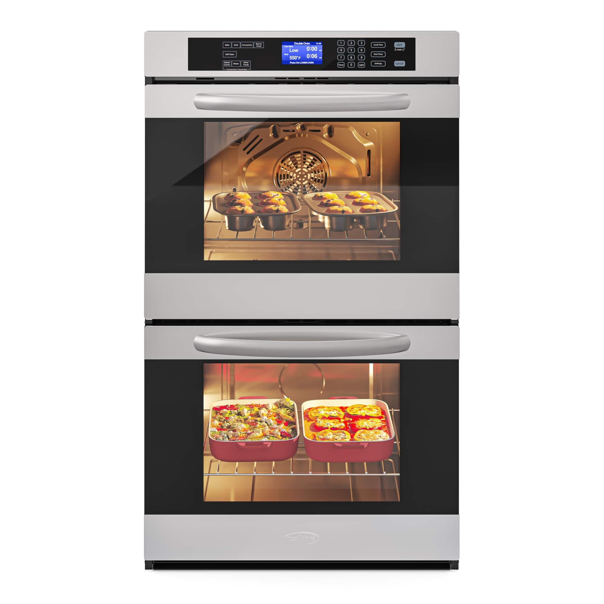 Koolmore - 5 cu. ft. Stainless-Steel Premium Convection Double-Unit Wall Oven, KM-WO30D-SS - Stainless Steel