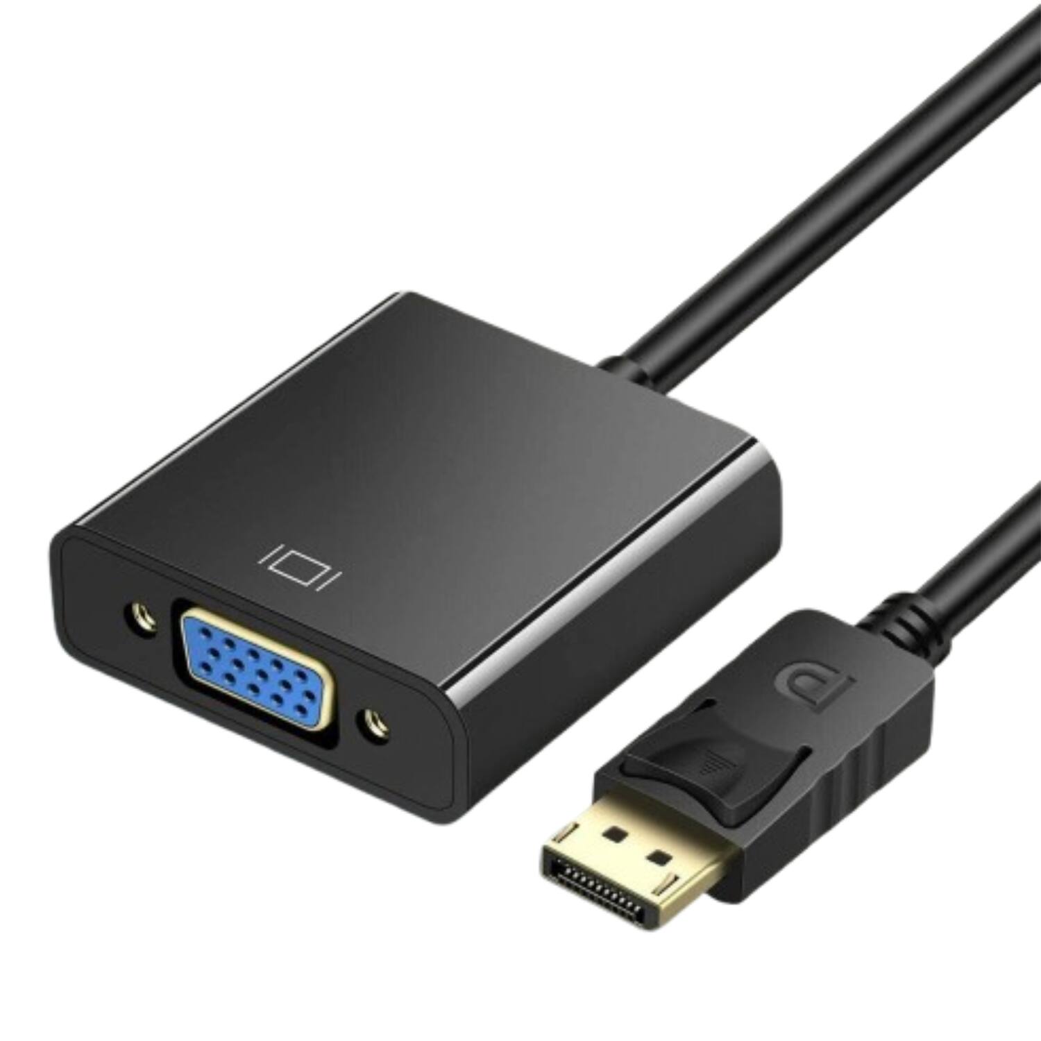 Left. Stock Preferred - DisplayPort to VGA Female Converter Adapter Cable - Black.