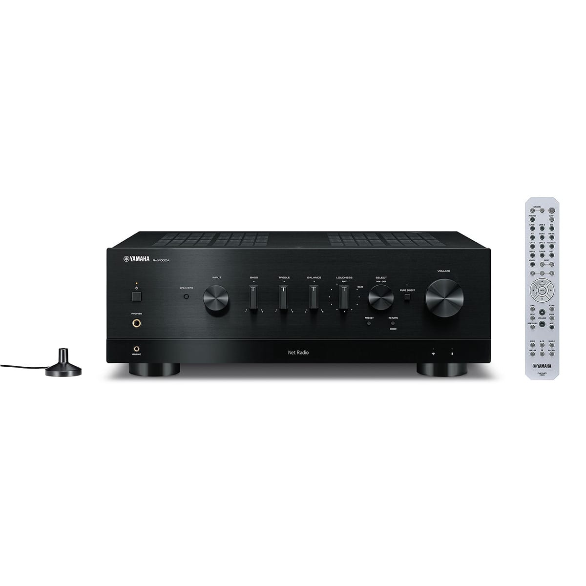 Yamaha - R-N1000A Stereo Network Receiver with HDMI ARC, Bluetooth, Wi-Fi, and MusicCast - Black