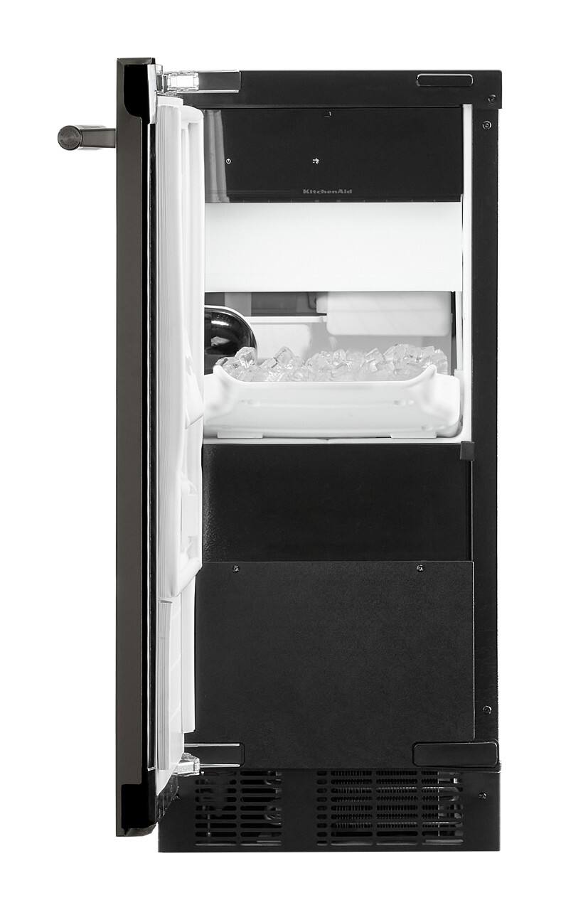Alt View 8. KitchenAid - 15 inch 25-Lb. Ice Maker - Black Ore.