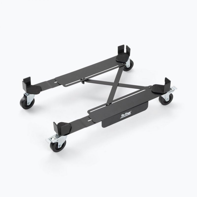 Alt View 7. On Stage Stands - On-Stage AG5000 Amp Glider (Installation-Free Casters for Amplifiers, Rolling-Cart Attachment, Attachable Dolly, Amp - Black.